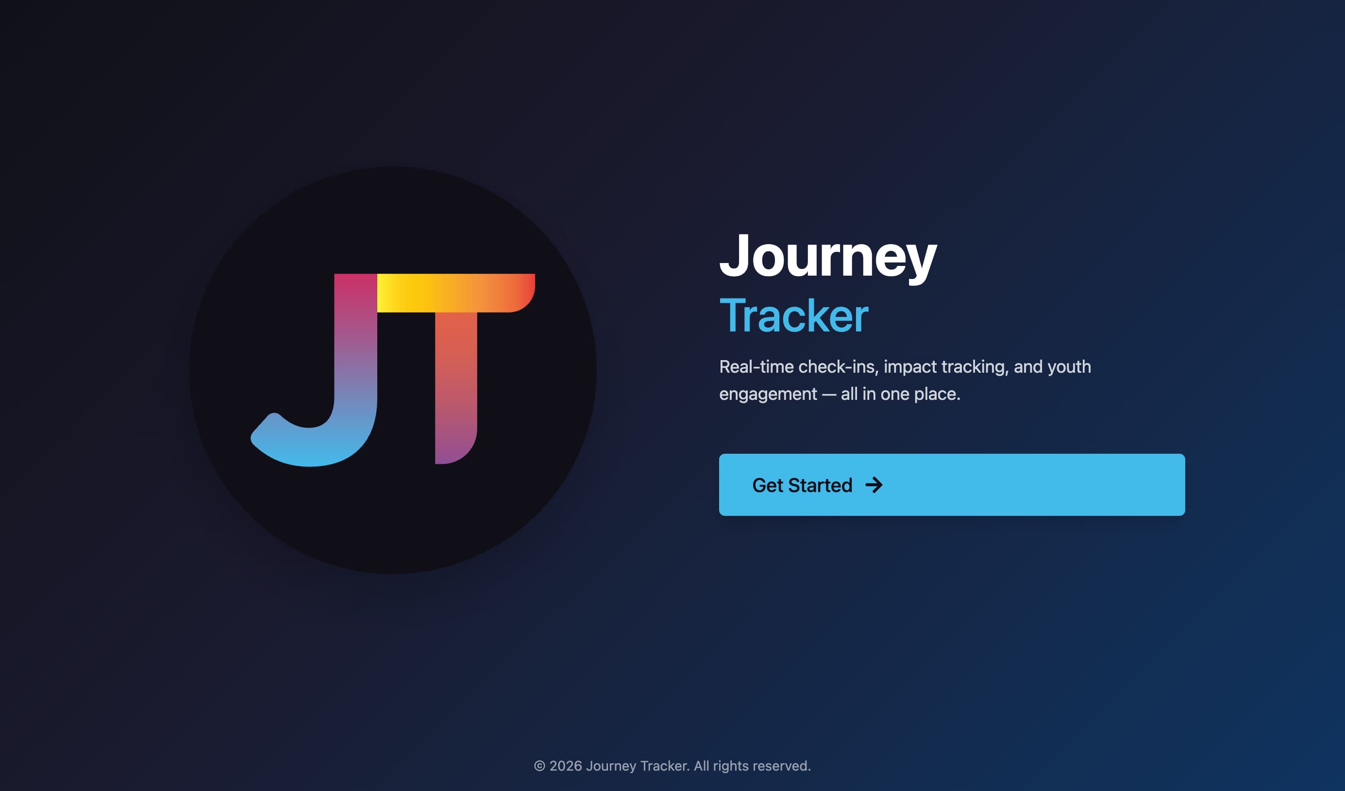 Journey Tracker main page
